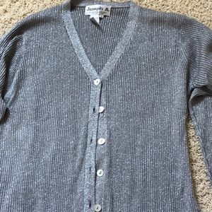 Dressy silver and gray sweater and tank